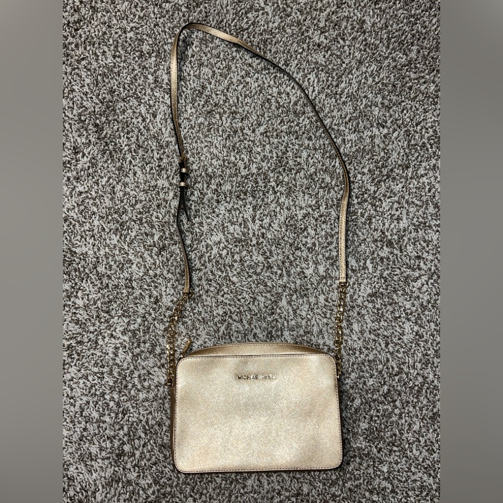 Michael Kors Metallic Gold Crossbody Bag